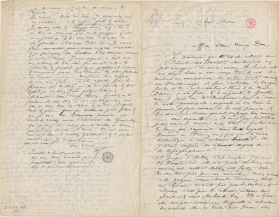 Lettre de Félicien Rops à [Léon] Dommartin. Paris, 0000/00/00. Bruxelles, Bibliothèque royale de Belgique, II/6655/469/20