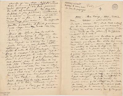 Lettre de Félicien Rops à [Léon] [Dommartin]. Paris, 0000/00/00. Bruxelles, Bibliothèque royale de Belgique, II/6655/469/21