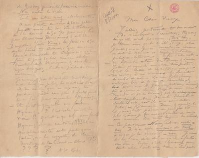Lettre de Félicien Rops à [Léon] [Dommartin]. s.l., 0000/00/00. Bruxelles, Bibliothèque royale de Belgique, II/6655/469/26