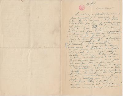 Lettre de Félicien Rops à [Léon] [Dommartin]. s.l., 0000/02/15. Bruxelles, Bibliothèque royale de Belgique, II/6655/469/29