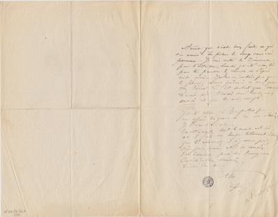 Lettre de Félicien Rops à [Léon?] [Dommartin?]. s.l., 0000/00/00. Bruxelles, Bibliothèque royale de Belgique, II/6655/469/49