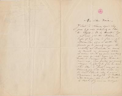 Lettre de Félicien Rops à [Léon?] [Dommartin?]. s.l., 0000/00/00. Bruxelles, Bibliothèque royale de Belgique, II/6655/469/50