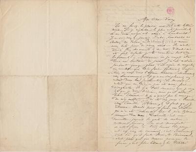 Lettre de Félicien Rops à [Léon?] [Dommartin?]. s.l., 0000/08/00. Bruxelles, Bibliothèque royale de Belgique, II/6655/469/56