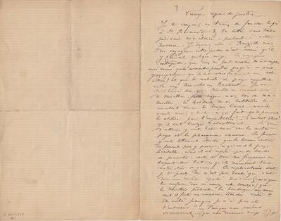 Lettre de Félicien Rops à [Léon] [Dommartin]. s.l., 0000/00/00. Bruxelles, Bibliothèque royale de Belgique, II/6655/469/65