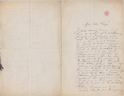 Lettre de Félicien Rops à [Léon] [Dommartin]. s.l., 0000/05/01. Bruxelles, Bibliothèque royale de Belgique, II/6655/469/66