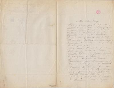 Lettre de Félicien Rops à [Léon?] [Dommartin?]. s.l., 0000/00/00. Bruxelles, Bibliothèque royale de Belgique, II/6655/469/77