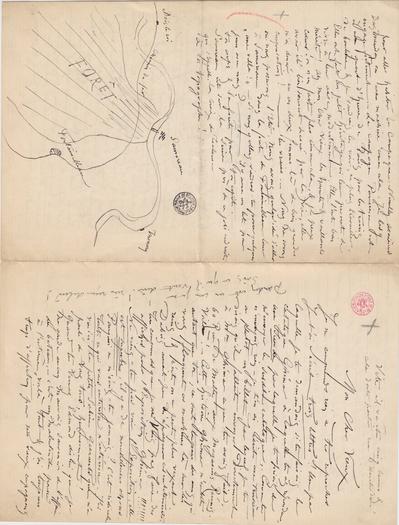 Lettre de Félicien Rops à [Léon] [Dommartin]. s.l., 0000/00/00. Bruxelles, Bibliothèque royale de Belgique, II/6655/469/85