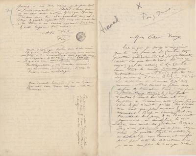 Lettre de Félicien Rops à [Léon] [Dommartin]. Paris, 0000/00/00. Bruxelles, Bibliothèque royale de Belgique, II/6655/469/9