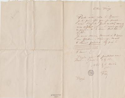Lettre de Félicien Rops à [Léon ?] [Dommartin ?]. Mettet, 0000/00/00. Bruxelles, Bibliothèque royale de Belgique, II/6655/470/131