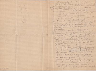 Lettre de Félicien Rops à [Léon ?] [Dommartin ?]. [Paris], 0000/00/00. Bruxelles, Bibliothèque royale de Belgique, II/6655/470/95