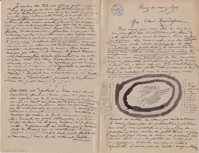 Lettre de Félicien Rops à [Armand] Rassenfosse. Paris, 1894/03/21. Bruxelles, Bibliothèque royale de Belgique, II/6957/19/139