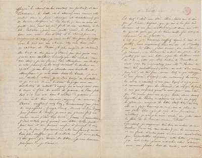 Lettre de Félicien Rops à Élise [Mériel]. s.l., 1865/00/00. Bruxelles, Bibliothèque royale de Belgique, II/7036/9a et II/7036/9b