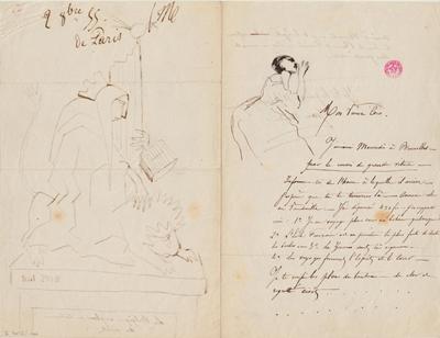 Lettre de Félicien Rops à [Victor] Coco [Hallaux]. Paris, 1855/10/02. Bruxelles, Bibliothèque royale de Belgique, II/7043/100