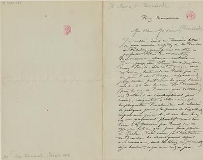 Lettre de Félicien Rops à [René] [Pincebourde]. Paris, 0000/00/00. Bruxelles, Bibliothèque royale de Belgique, II/7043/85