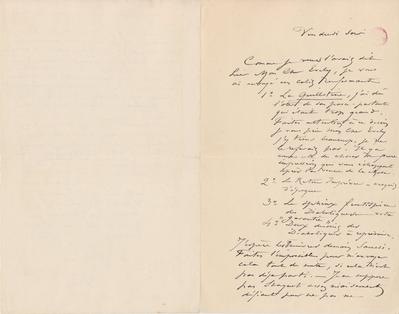 Lettre de Félicien Rops à [Léon] Evely. s.l., entre [1884/06/17] et [1884/10/01]. Bruxelles, Bibliothèque royale de Belgique, III/215/10/1