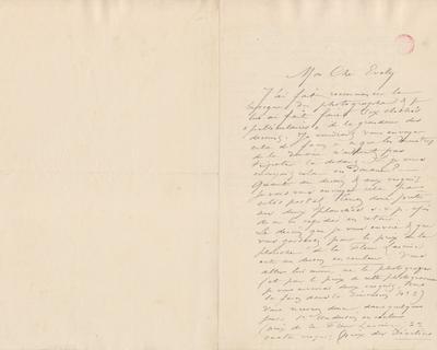 Lettre de Félicien Rops à [Léon] Evely. s.l., 0000/00/00. Bruxelles, Bibliothèque royale de Belgique, III/215/10/13