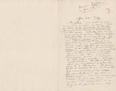 Lettre de Félicien Rops à [Léon] Evely. s.l., 0000/00/00. Bruxelles, Bibliothèque royale de Belgique, III/215/10/17