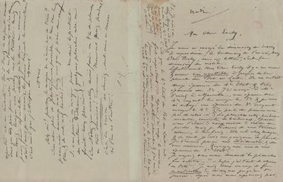 Lettre de Félicien Rops à [Léon] Evely. [Paris], 0000/00/00. Bruxelles, Bibliothèque royale de Belgique, III/215/10/23