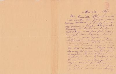 Lettre de Félicien Rops à [François] Nys. [Anseremme], 1884/00/00. Bruxelles, Bibliothèque royale de Belgique, III/215/10/40