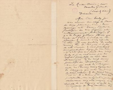 Lettre de Félicien Rops à [Léon] Evely. Corbeil-Essonnes, entre [1884]/00/00 et [1889]/00/00. Bruxelles, Bibliothèque royale de Belgique, III/215/10/7