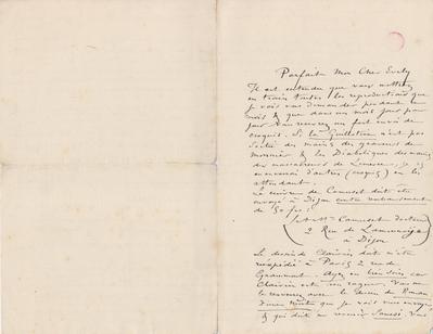 Lettre de Félicien Rops à [Léon] Evely. s.l., 0000/00/00. Bruxelles, Bibliothèque royale de Belgique, III/215/10/9