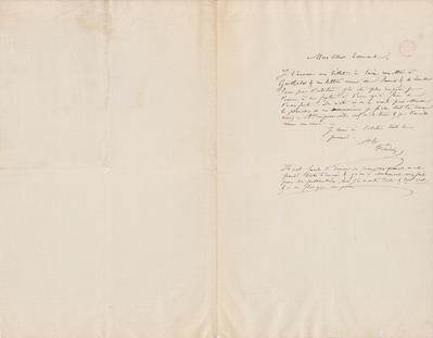 Lettre de Félicien Rops à Edmond Lambrichs. s.l., 0000/00/00. Bruxelles, Bibliothèque royale de Belgique, III/215/11/23