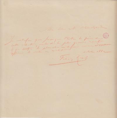 Lettre de Félicien Rops à Inconnu Blanchard. s.l., 1882/10/00. Bruxelles, Bibliothèque royale de Belgique, III/215/12/44