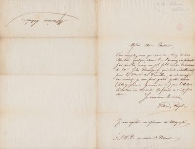 Lettre de Félicien Rops à [Auguste] Schnée. Namur, 0000/00/00. Bruxelles, Bibliothèque royale de Belgique, III/215/2/19