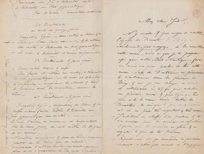 Lettre de Félicien Rops à Jules [Trépagne]. s.l., 0000/00/00. Bruxelles, Bibliothèque royale de Belgique, III/215/3/10