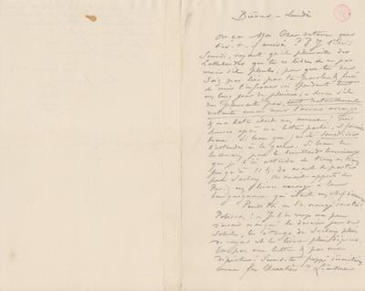 Lettre de Félicien Rops à Octave [Uzanne]. Bièvres, 1884/07/21. Bruxelles, Bibliothèque royale de Belgique, III/215/3/44