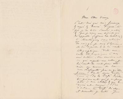 Lettre de Félicien Rops à Octave [Uzanne?]. s.l., 1882/00/00. Bruxelles, Bibliothèque royale de Belgique, III/215/4/11