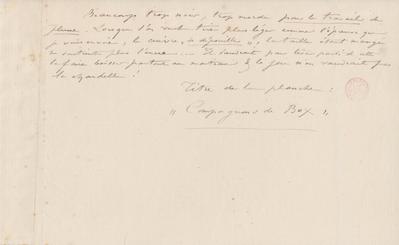 Lettre de Félicien Rops à [Léon?] [Evely?]. s.l., 0000/00/00. Bruxelles, Bibliothèque royale de Belgique, III/215/5/47