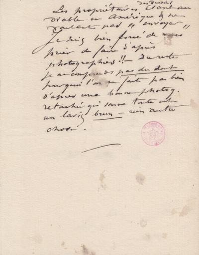 Lettre de Félicien Rops à [Léon?] [Evely?]. s.l., 0000/00/00. Bruxelles, Bibliothèque royale de Belgique, III/215/5/50