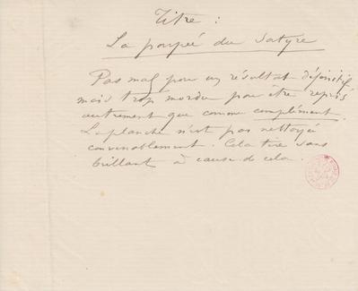 Lettre de Félicien Rops à [Léon?] [Evely?]. s.l., 0000/00/00. Bruxelles, Bibliothèque royale de Belgique, III/215/5/55
