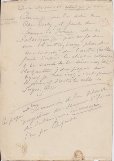 Lettre de Félicien Rops à [Léon] Evely. s.l., 0000/00/00. Bruxelles, Bibliothèque royale de Belgique, III/215/5/59