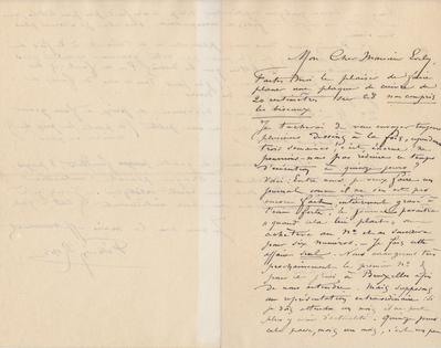 Lettre de Félicien Rops à [Léon] Evely. Paris, 1879/03/31. Bruxelles, Bibliothèque royale de Belgique, III/215/6/1