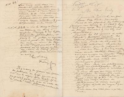 Lettre de Félicien Rops à [Léon] Evely. Bièvres, entre [1883/00/00] et [1884/00/00]. Bruxelles, Bibliothèque royale de Belgique, III/215/6/15