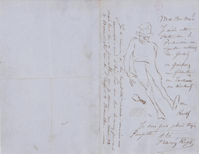 Lettre de Félicien Rops à Inconnu. s.l., 0000/00/00. Bruxelles, Bibliothèque royale de Belgique, III/215/6/35