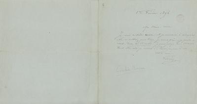 Lettre de Félicien Rops à Inconnue. s.l., 1896/02/01. Bruxelles, Bibliothèque royale de Belgique, III/215/7/2