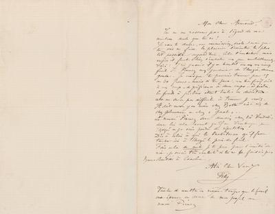 Lettre de Félicien Rops à Armand [Dandoy]. s.l., 0000/00/00. Bruxelles, Bibliothèque royale de Belgique, III/215/8/14