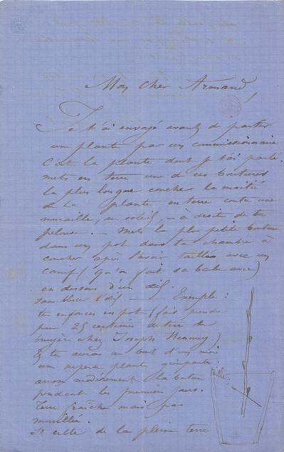 Lettre de Félicien Rops à Armand Dandoy. [Mettet], 0000/00/00. Bruxelles, Bibliothèque royale de Belgique, III/215/8/17