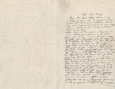 Lettre de Félicien Rops à Inconnu. s.l., 1877/07/00. Bruxelles, Bibliothèque royale de Belgique, III/215/8/2