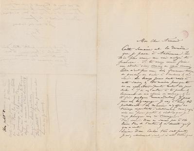 Lettre de Félicien Rops à Armand [Dandoy]. [Anseremme], 0000/00/00. Bruxelles, Bibliothèque royale de Belgique, III/215/8/24