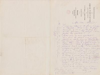 Lettre de Félicien Rops à Armand [Dandoy]. s.l., 0000/00/00. Bruxelles, Bibliothèque royale de Belgique, III/215/8/27