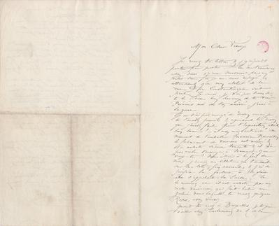 Lettre de Félicien Rops à [Armand] [Dandoy]. [Paris], 0000/00/00. Bruxelles, Bibliothèque royale de Belgique, III/215/8/28