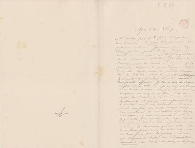 Lettre de Félicien Rops à [Armand] [Dandoy]. Namur, 1883/00/00. Bruxelles, Bibliothèque royale de Belgique, III/215/8/44