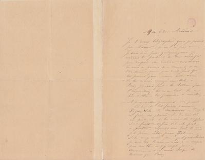 Lettre de Félicien Rops à Armand [Dandoy]. [Anseremme], 0000/00/00. Bruxelles, Bibliothèque royale de Belgique, III/215/8/45