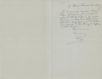 Lettre de Félicien Rops à Eugène Rodrigues. Corbeil-Essonnes, 1894/06/17. Bruxelles, Bibliothèque royale de Belgique, III/215/9/17