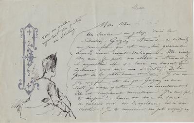 Lettre de Félicien Rops à [Henri] [Liesse]. s.l., 0000/00/00. Province de Namur, musée Félicien Rops, LEpr/193