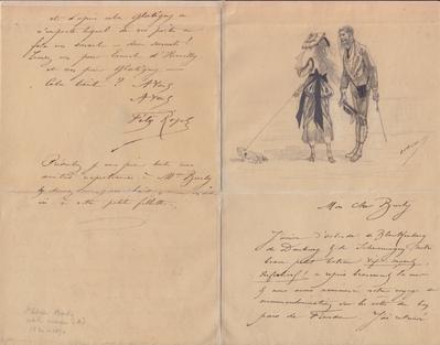 Lettre de Félicien Rops à [Philippe] Burty. s.l., 1868/00/00. Province de Namur, musée Félicien Rops, LEpr/268